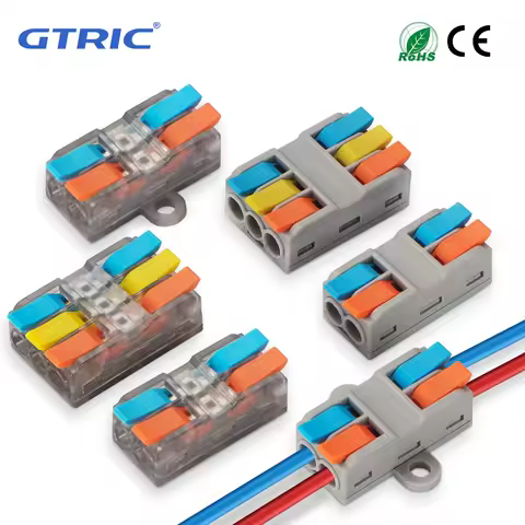 GTRIC Lever Wire Connectors 2/3 Way Mini Parallel Wire Connector 450V 32A Quick Wire Connector With