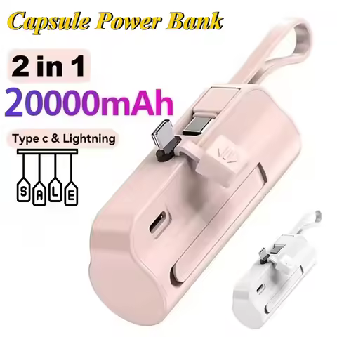 Large Capacity 20000mAh Fast Charging Mini Power Bank Supply Multiple Interfaces for IPhone Samsung 