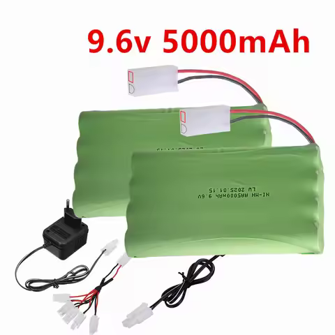 9.6V 5000mAh Ni-MH Rechargeable Battery Pack AA Batteries for Remote Control Car Toys Power Tools