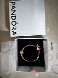 Pandora 玫瑰金手鏈連charm
