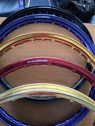 วงล้อมิเนียมอย่างหนา DEVIL Professional ขอบ 1.85x17 ดำทอง (ราคาต่อ 1 วง)