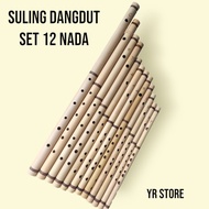 vn3 alat musik suling dangdut 1 set suling bambu 12 biji suling