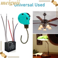 MEIGUII 2pcs Ceiling Fan Pull Chain Switch, Green Copper 3 Speed Fan Switch, Durable Plastic Black 5