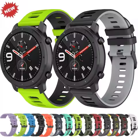 22mm 20mm Silicone Band for Amazfit GTS 2 3 2e/GTS 2 4 Mini Bracelet for Amazfit GTR/4 3 Pro 2 2e 47