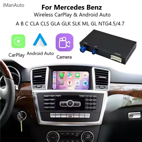 iManAuto Wireless CarPlay Adapter Module For Mercedes Benz A B C CLS GLA GLK SLK ML GL NTG4.5/4.7 NT