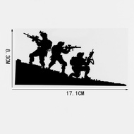 COD 1Pcs Stiker Cutting Keren gambar Pasukan Tempur Tentara Prajurit Perang Menembak stiker mobil mo