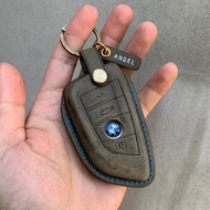 BMW 短版 磨砂油蠟 刀鋒鑰匙汽車鑰匙皮套 G11 F15 X5 i4 i8 ix