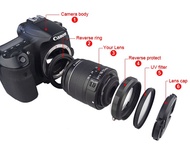 Camera Macro Lens Reverse Adapter Set for Canon EOS 70D 80D 700D 750D 800D 1200D 100D 200D 5D2 5DIII