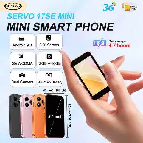SERVO 17SE mini Smartphone Android 9.0 2GB+16GB Dual SIM 3.0'' Screen Play Store WhatsAPP GPS WiFi 3