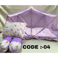 Set Tilam Baby Kelambu Berzip Baby Tilam Set Random Corak Tilam Bayi Kelambu Tilam