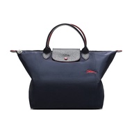 珑骧 LONGCHAMP 送女友 奢侈品 女士LE PLIAGE系列中号海军蓝色织物短柄可折叠饺子包70周年款 L1623 619 556