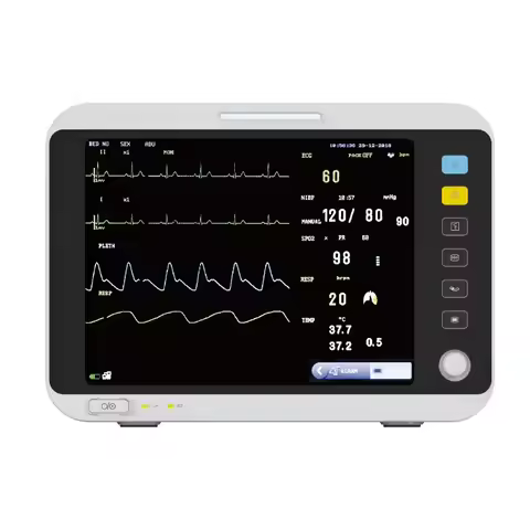 12 Inch Portable Hospital Emergency Monitor Vet Multi-parameter Veterinary Multiparameter ICU Vital 
