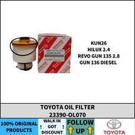 TOYOTA OIL FILTER (23390-OL070) KUN26 HILUX 2.4 REVO GUN 135 2.8 GUN 136 DIESEL
