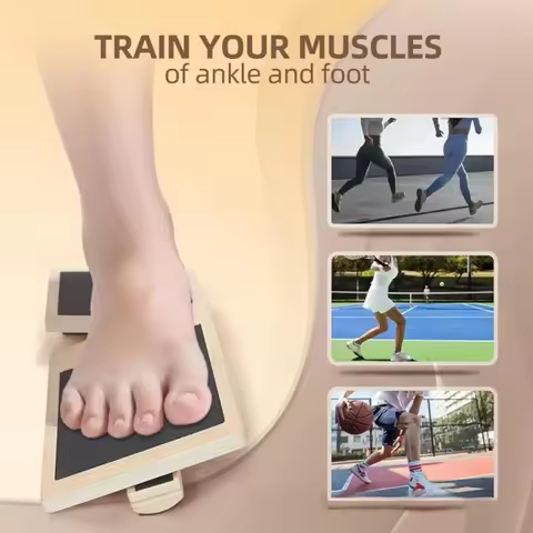 Wooden Foot Trainer Single Foot Balance Board For Ballet Pilates Balance Training Ankle Strengthener
