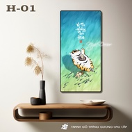 [20x40] Tổng hợp TRANH HỔ VÔ TRI hài hước trang trí phòng - Tranh Gỗ TRÁNG GƯƠNG CAO CẤP treo tường