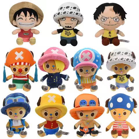 One Piece Plush Toys Monkey D Luffy Ace Law Soft Stuffed Dolls Tony Tony Chopper Cos Sanji Sabo Bugg