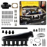 Intake Manifold+Fuel Rail& 90mm Throttle body Aluminum For Toyota Supra MK4 2JZ-GTE JZA80 Twin Turbo