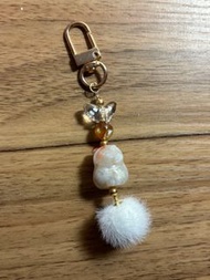 毛球珊瑚玉海豹貓吊飾包掛 水晶