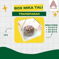 Mica Box TransparentTALI 24x24x15 / 26x26x15 / 28x28x15 – Premium Mica Cake Box Contents 1 Pcs