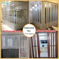 Customize Home sliding door bathroom PVC folding door kitchen room aluminum alloy slide rail multi-f