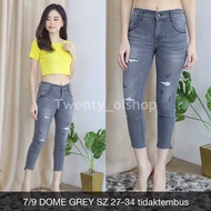 JEANS Wanita 7/ 9 DOME GREY-TWENTY OLSHOP