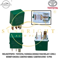 TOYOTA / HONDA DENSO FAN RELAY ( ORG ) 90987-04004 / 156700-0860 / 156700-1700 - 5 PIN