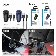 HOCO z39 Farsighted dual port QC3.0 car charger set(Lightning)