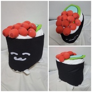 Authentic Rare Large (Big) FuRyu Ikura Salmon Roe Sushi Plush Soft Toy / Cushion
