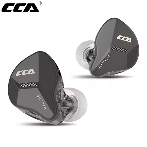CCA FLA Wired Earphones 10mm Dynamic Driver Music Headphone With Detachable Cable Noise Reduction Ga