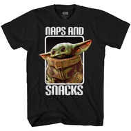 STAR WARS Mandalorian Grogu Naps and Snacks T-Shirt for Adults