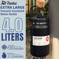 Fanke Thermos Bottle 4000ml/2800ml Tumbler With Handle s304 thermal bottle ulated Stainless Steel Sp