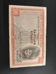 Duit lama Malaysia  SA-PULOH  sapuloh  $10 ringgit  100%  real money