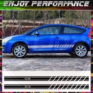 2pcs  Stickers Exterior Details Auto Trunk Side Vinyl Film For Citroen C4 C1 C5 C3 C6 C-ELYSEE VTS  