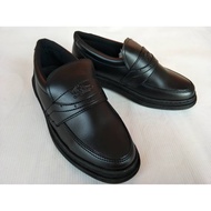 Men Black PVC Leather Shoes/Kasut PVC Hitam Lelaki /Slip On/#9638(BK)