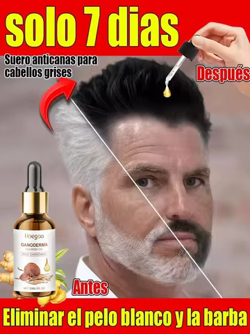 Natural antigen serum: Recover dark hair within 7 days and prevent 98% gray hair appearance - Plant 