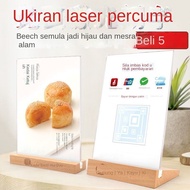 Tanda berdiri kad meja dua muka tanda meja kayu tanda meja kad meja akrilik A4 tanda meja menu wain 