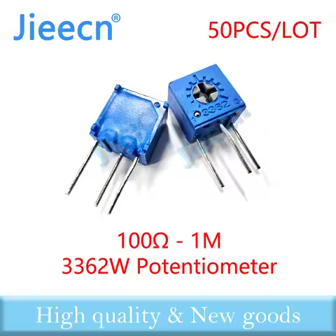 50PCS 3362W 100R-1M Trimming Potentiometer Chinese High Quality 3362W-1-101 201 501 102 202 502 103 