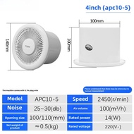 Remote Control Exhaust Fan For Home Static Bathroom Glass Window Ventilator Bathroom Wall round Toil