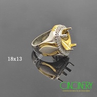 Hong Kong silver agate ring 926 water drop shape