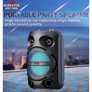 Kingster KST-7829 8.5 Inch Portable Wireless Speaker with Microphone KARAOKE