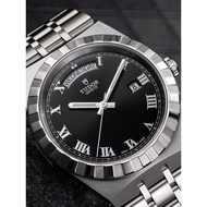 Tudor (TUDOR) Royal Series Automatic Mechanical Gold Men's Watch Swiss Watch Diamond Men's Watch Calendar Week 41mm Black Dial M28600-0003