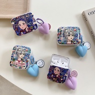 Painting Girls Cute Airpods Case Airpods Pro 2 Case Airpods Gen3 Case Silicone Airpods Gen2 Case Airpods Cases Covers