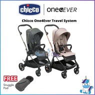 【FREE SNUGGLE POD】 Chicco One4Ever Stroller from NB-22kg with SELF FOLDING - COMPACT STROLLER | HUSH