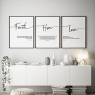 Wall Art Faith Hope Verse Christian Gifts  Canvas Painting Print and Posters Scripture Digital Pictu
