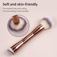MAANGE Double Ended Makeup Brush Foundation Brush Loose Powder Brush 2 In 1 Soft Skin-Friendly Beaut