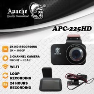 APACHE 2K HD 3" INCH 2 WAY DUAL CHANNEL DVR DASH CAM RECORDER DASHCAM 170° FRONT 2K 1440P+REAR 1080P