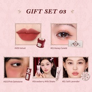 Flower Knows Strawberry Cupid Collection Makeup Gift Set Includes Cake Lip Cream+Liquid Blush+Make-u