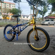 new 20" gomax bmx bike basikal adult student chrome color