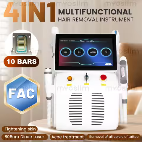 4 in 1 Multifunctional Beauty Machine 5000W Diode Pico DPL RF Hair Tattoo Removal Skin Care Salon De