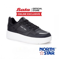 Bata บาจา ยี่ห้อ North Star รองเท้าสนีคเกอร์ รองเท้าลำลอง Sneakers รองเท้าผ้าใบใส่สบาย รองเท้าแฟชั่น แบบผูกเชือก สำหรับผู้หญิง รุ่น AIMI สีดำ 5206048